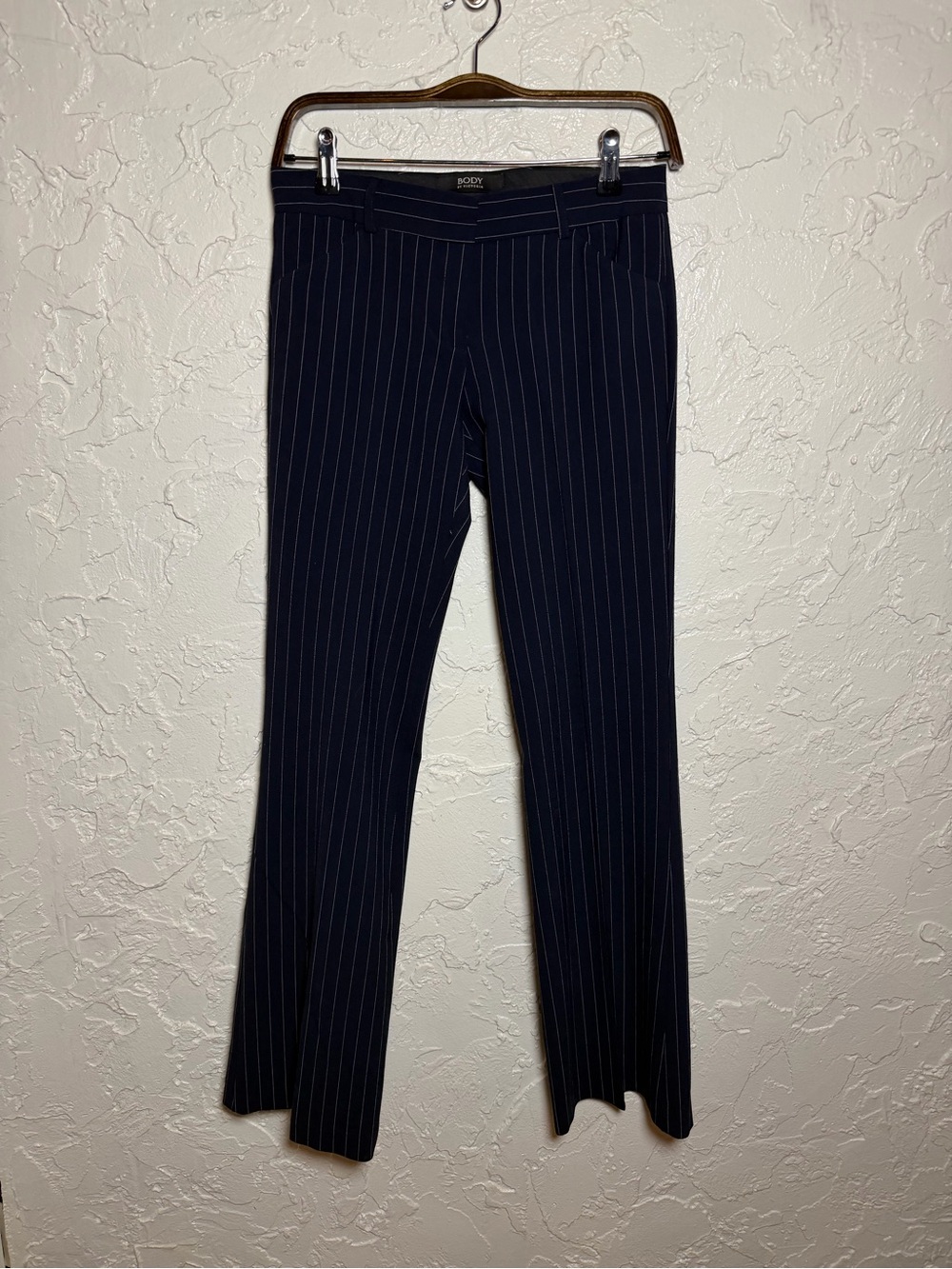 Body by Victoria Navy Pinstripe Women’s lowrise Dress Pants